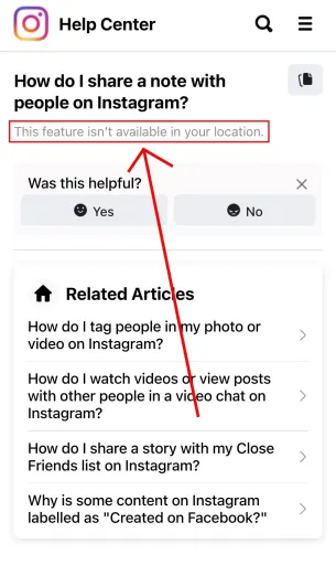 Instagram Notes Not Showing