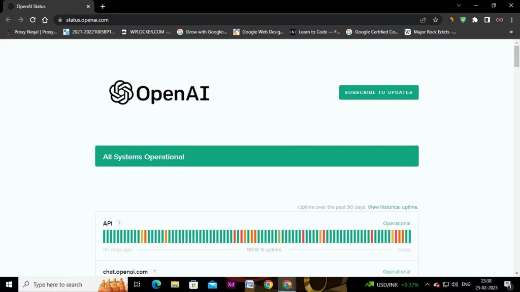 OpenAI Server Status 
