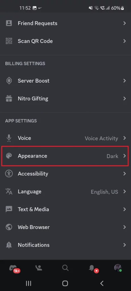 Discord appearance