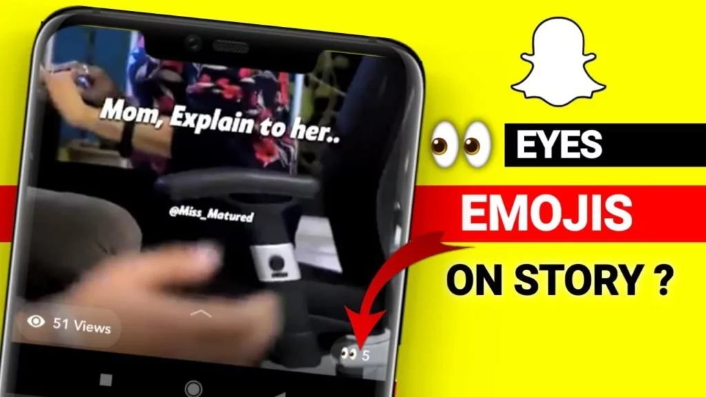 Eyes Emoji on Snapchat Story