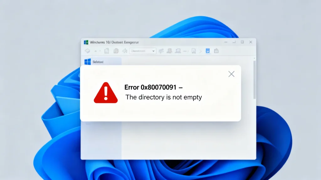  Error 0x80070091